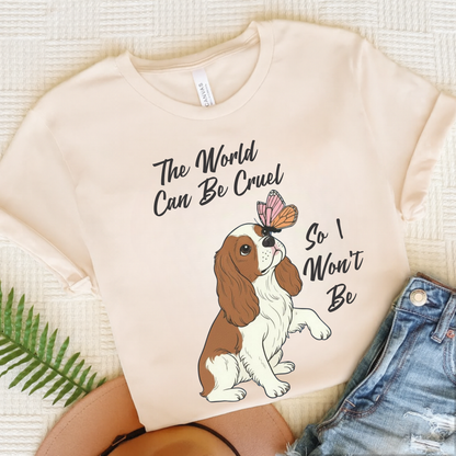 Cruel World Blenheim Cavalier Tshirt Natural