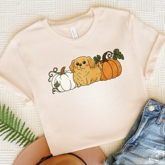 Golden Retriever Pupkin Unisex Tshirt Natural