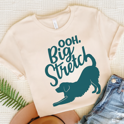 Golden Retriever Big Stretch TShirt Natural