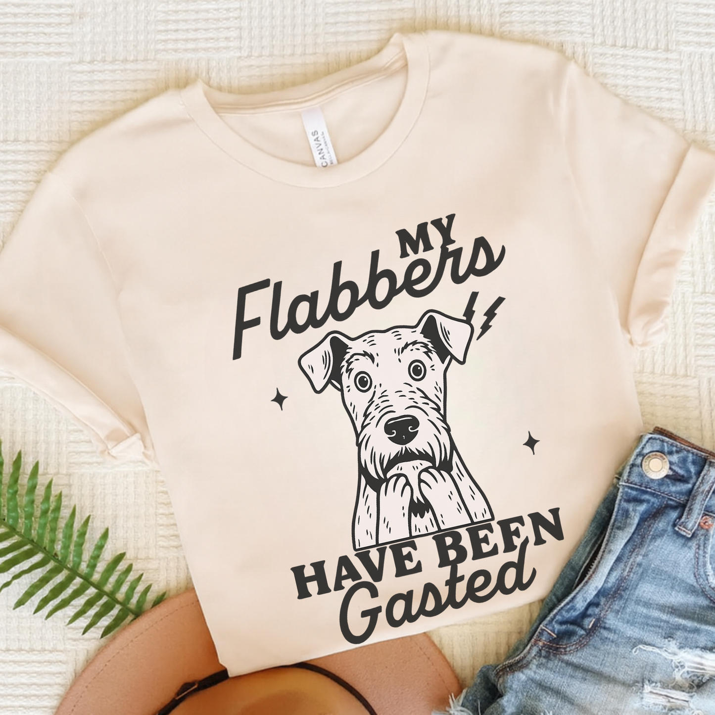 Airedale Terrier Flabbergasted Tshirt Natural
