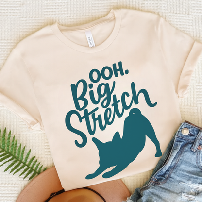 French Bulldog Big Stretch TShirt Natural