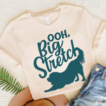 Cavalier King Charles Big Stretch TShirt Natural