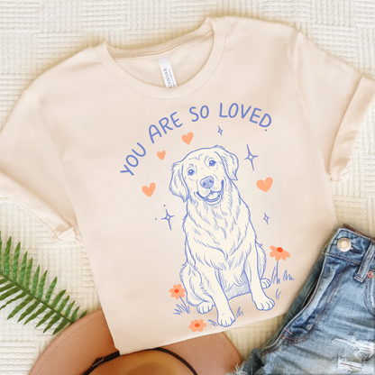 Golden Retriever Always Loved Tshirt Natural
