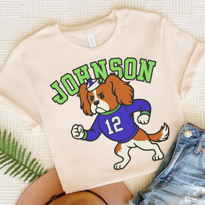 Blenheim Cavalier College Mascot TShirt Natural