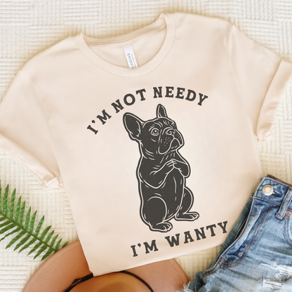 Black French Bulldog Wanty TShirt