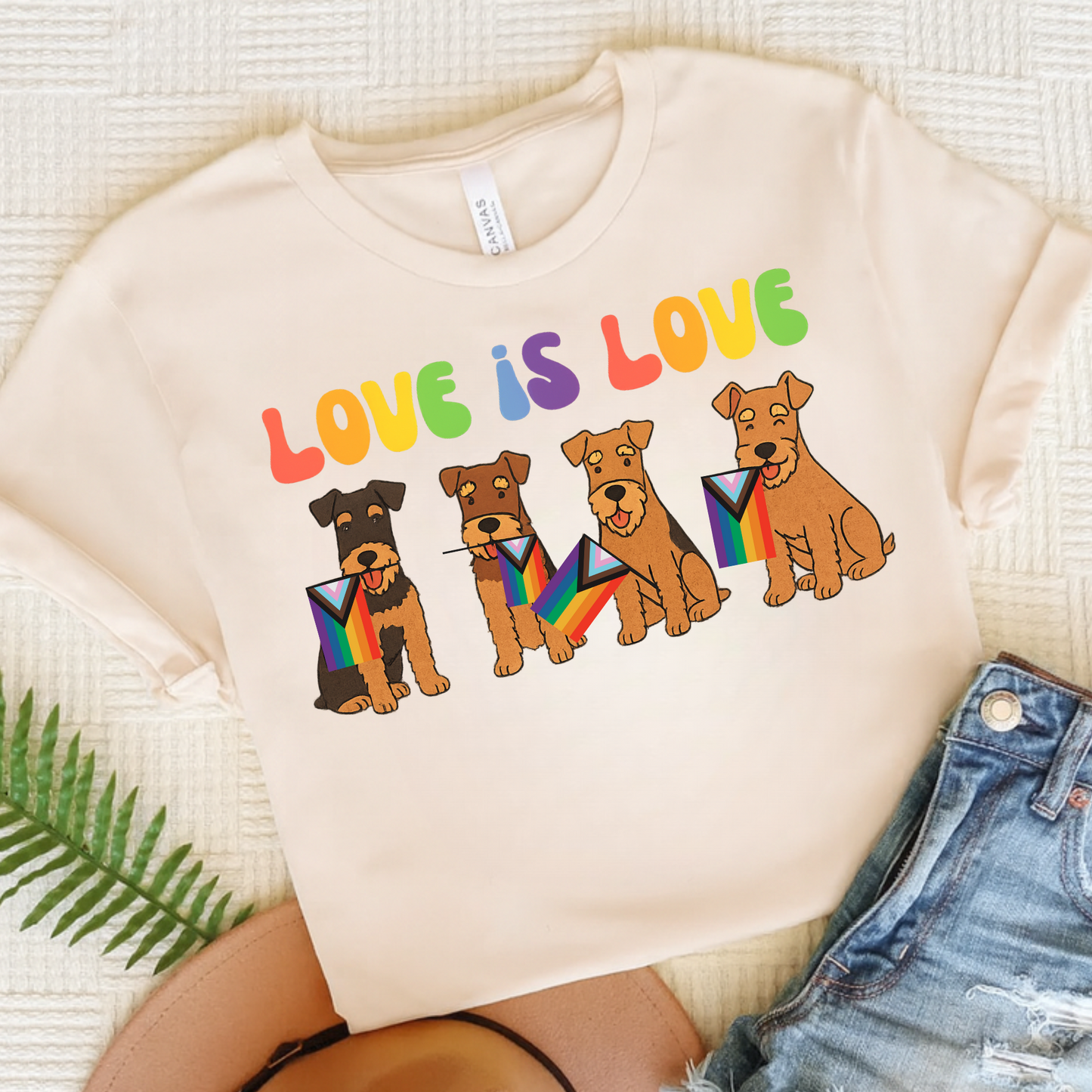 Airedale Terrier Pride TShirt Natural