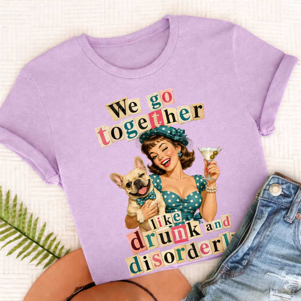 Custom French Drunk Disorderly Unisex TShirt Orchid