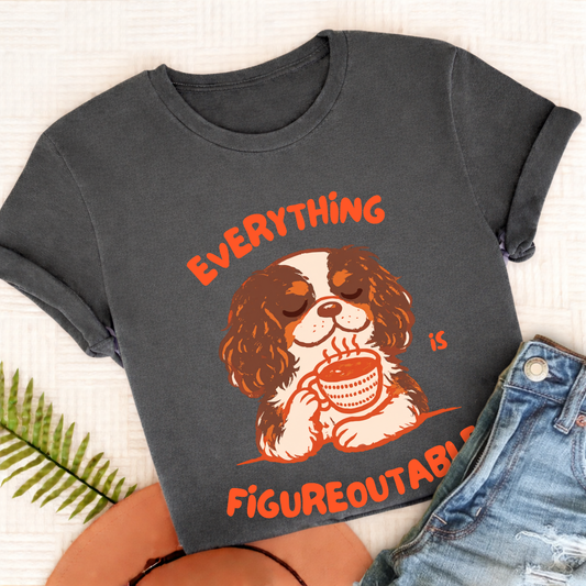 Custom Cavalier Optimistic Problems Unisex TShirt Pepper