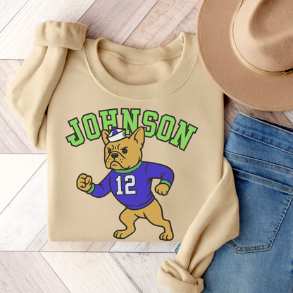 Fawn Frenchie College Mascot Sweatshirt Sand