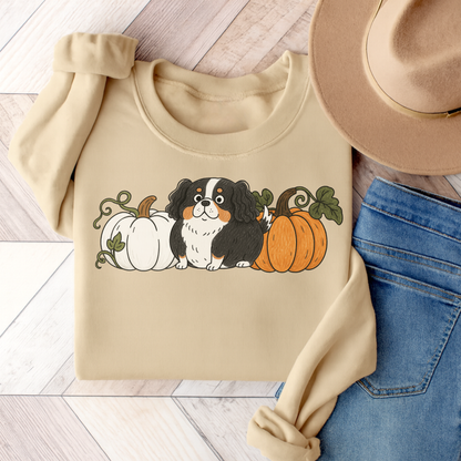 Tricolor Cavalier Pupkin Unisex Sweatshirt Sand