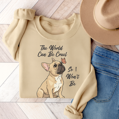 Cruel World Fawn Frenchie Sweatshirt Sand
