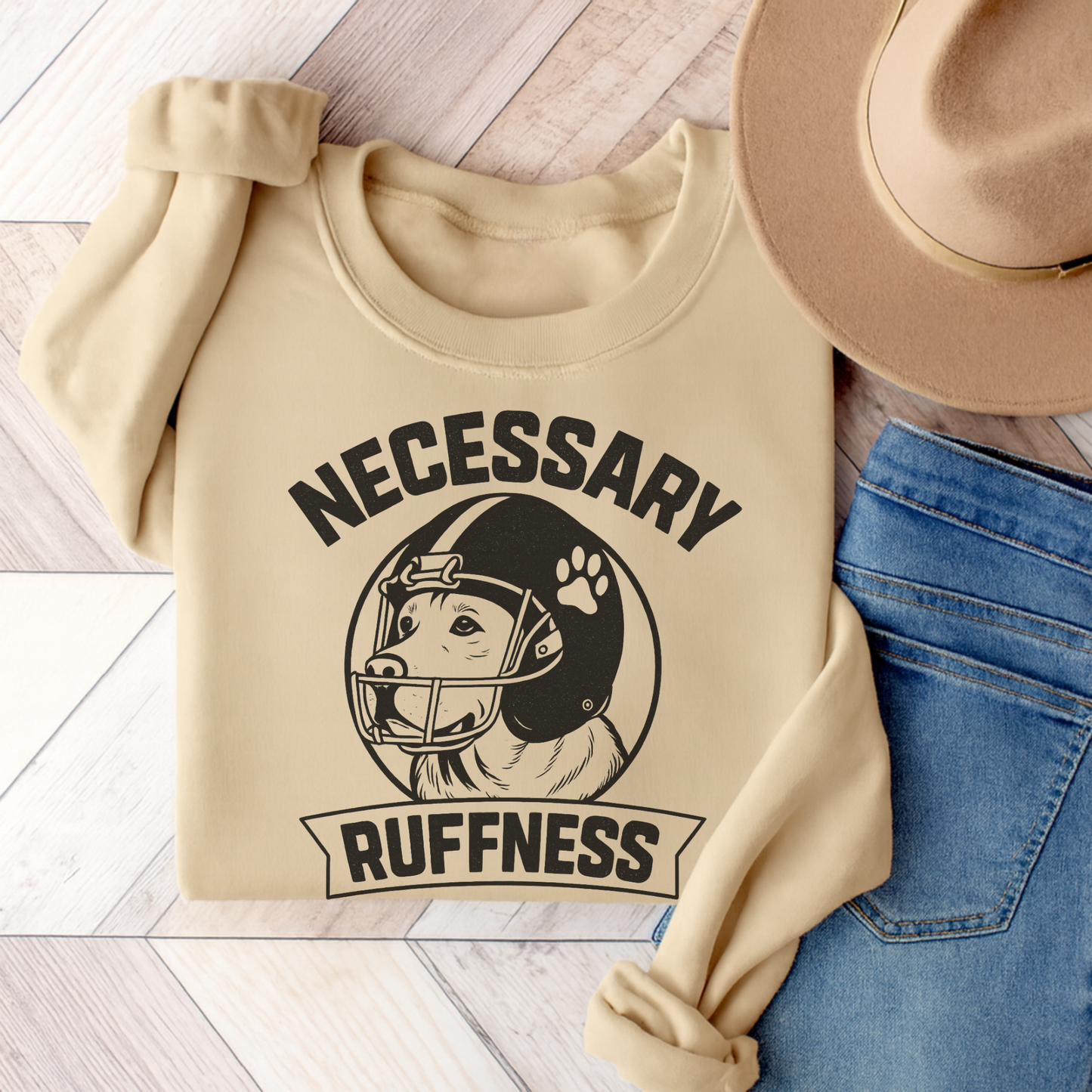 Labrador Retriever Ruffness Sweatshirt Sand
