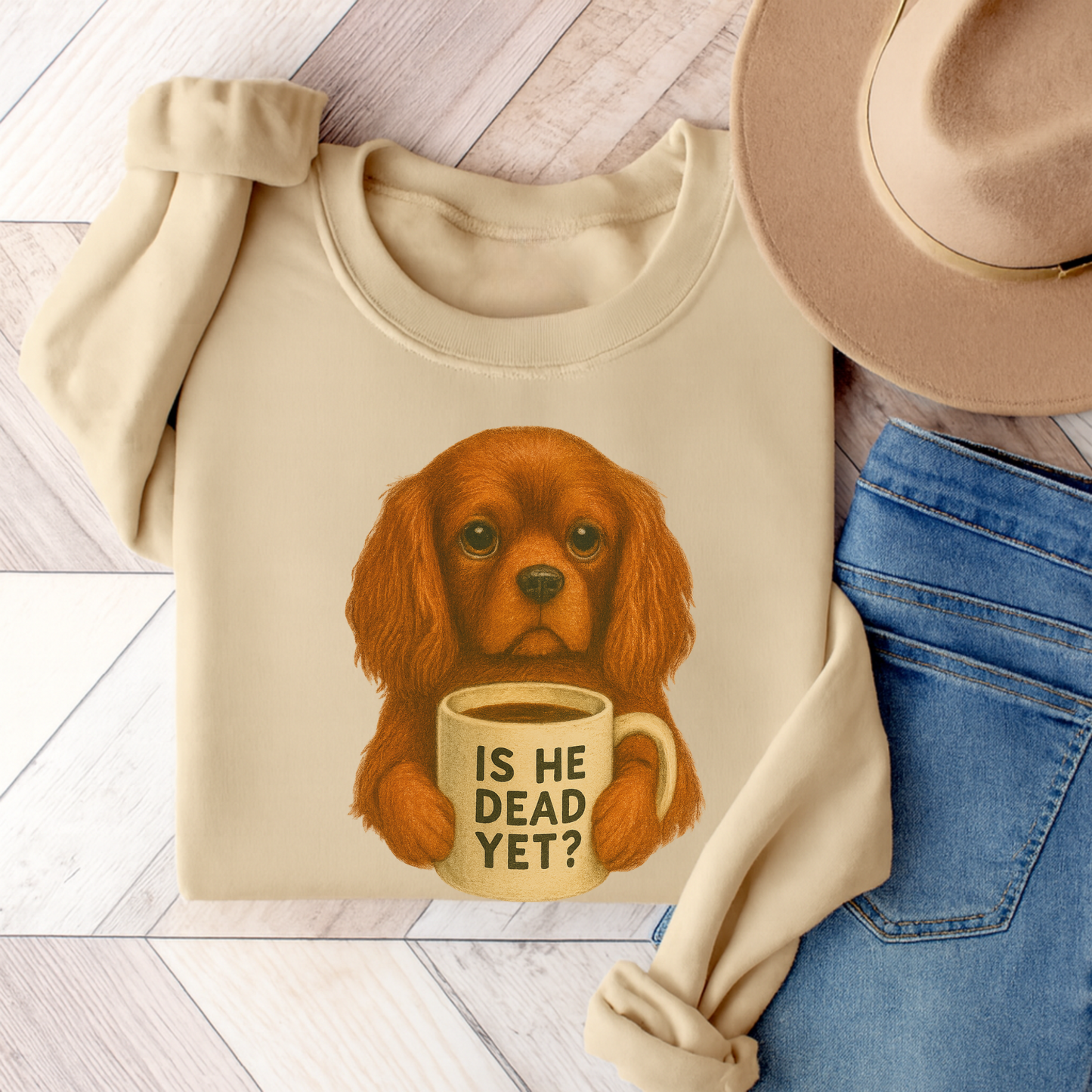 Ruby Cavalier Dead Yet Sweatshirt Sand