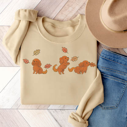Ruby Cavalier Chasing Leaves Sweatshirt Sand