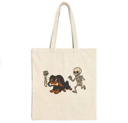 Black Tan Cavalier Robber Tote Bag