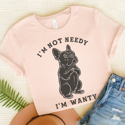 Black French Bulldog Wanty TShirt