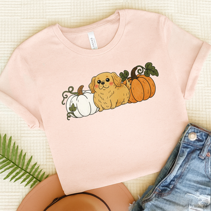 Golden Retriever Pupkin Unisex Tshirt Soft Pink