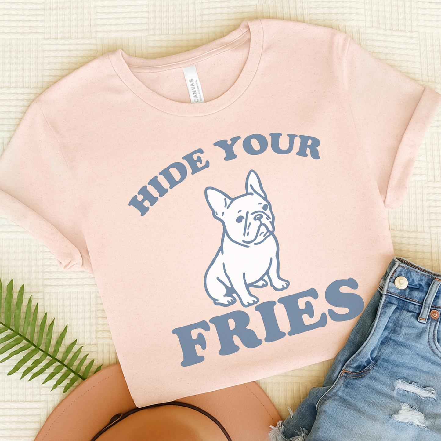 French Bulldog Fries TShirt
