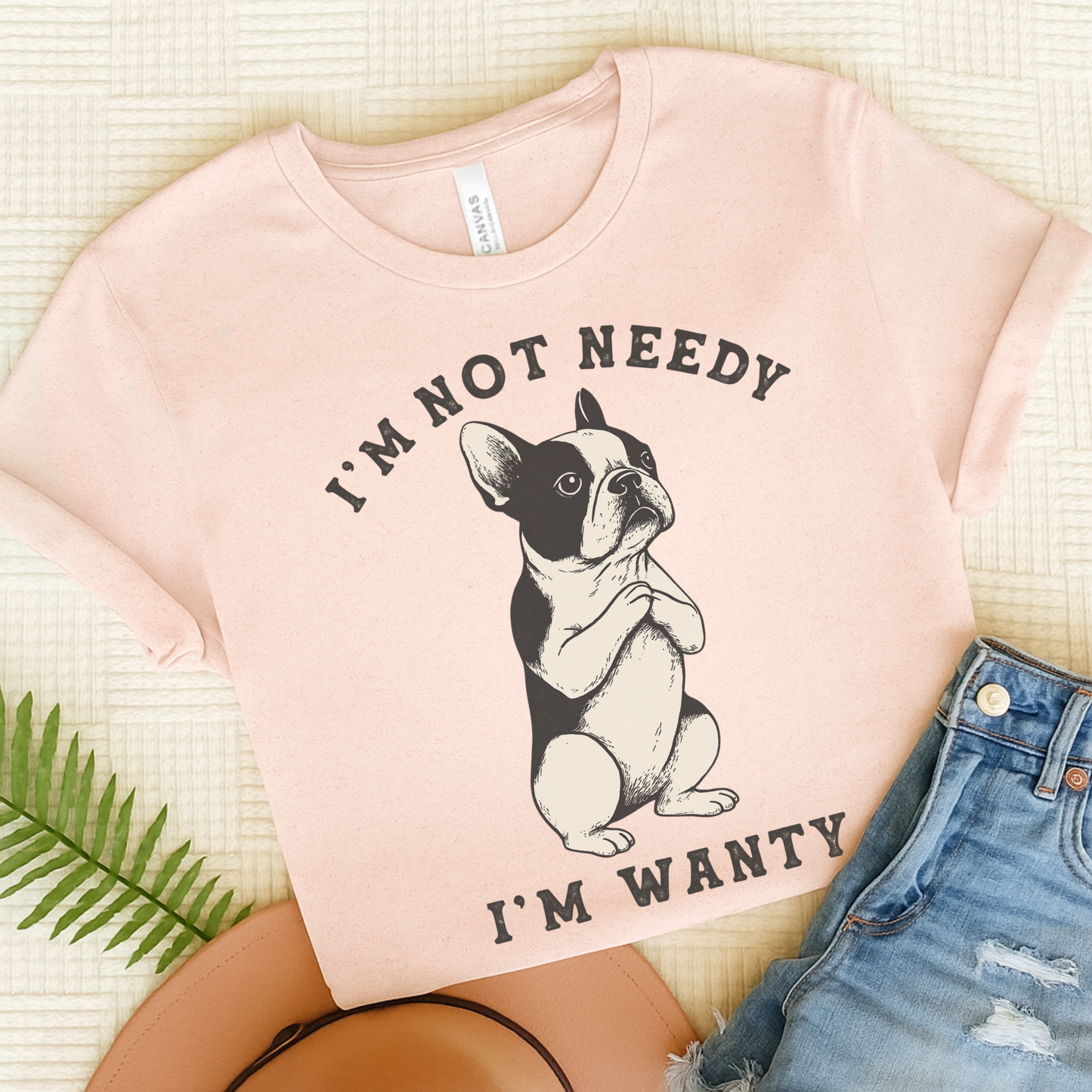 Piebald French Bulldog Wanty TShirt