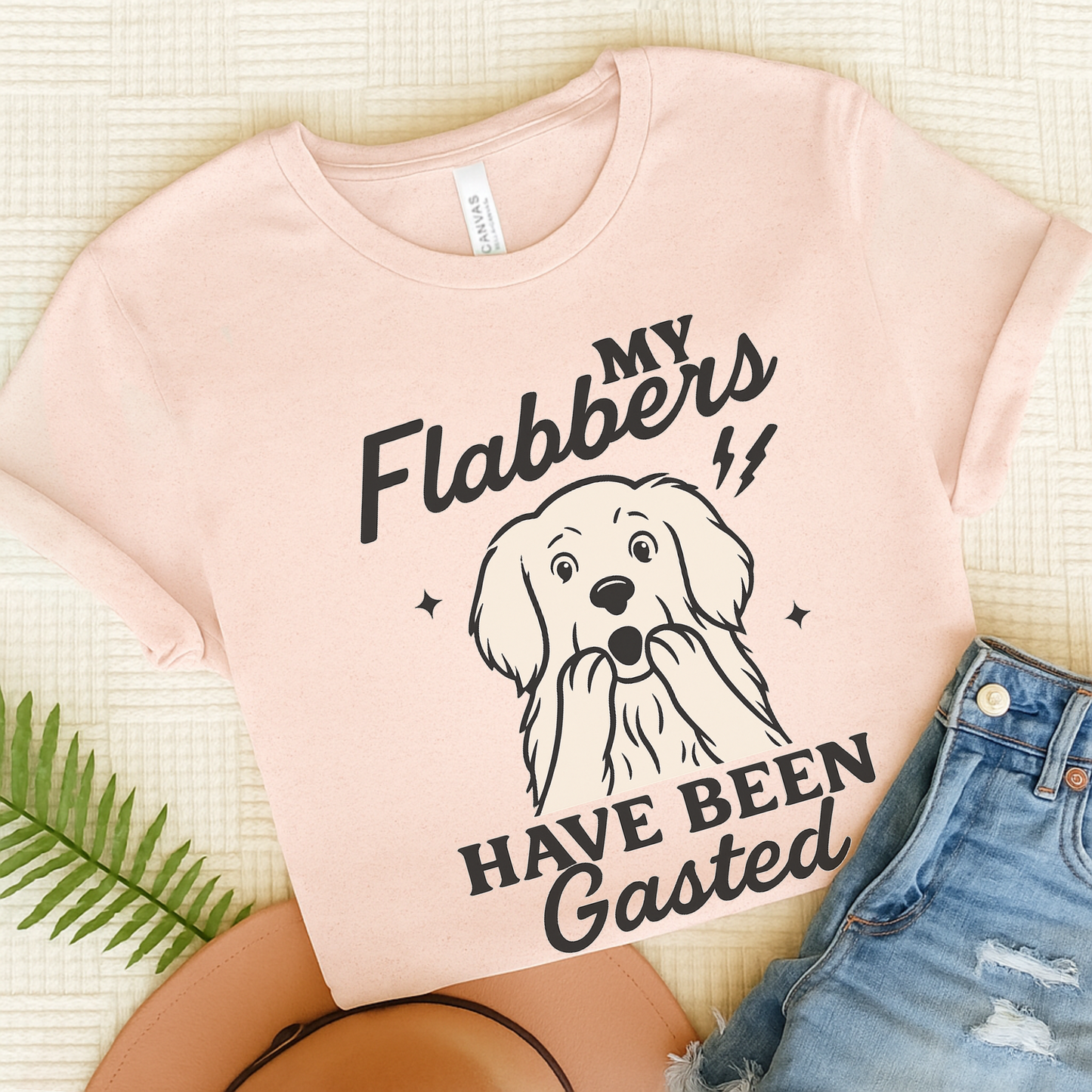 Golden Retriever Flabbergasted Tshirt Soft Pink