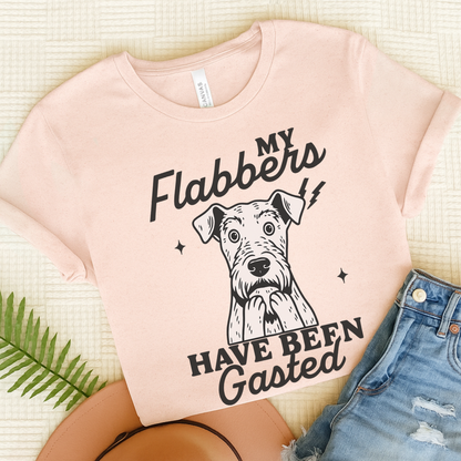 Airedale Terrier Flabbergasted Tshirt Soft Pink