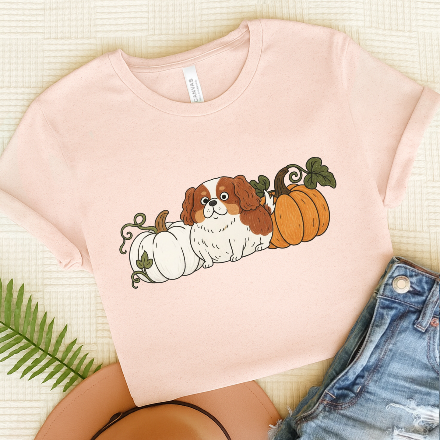 Blenheim Cavalier Pupkin Unisex Tshirt Soft Pink