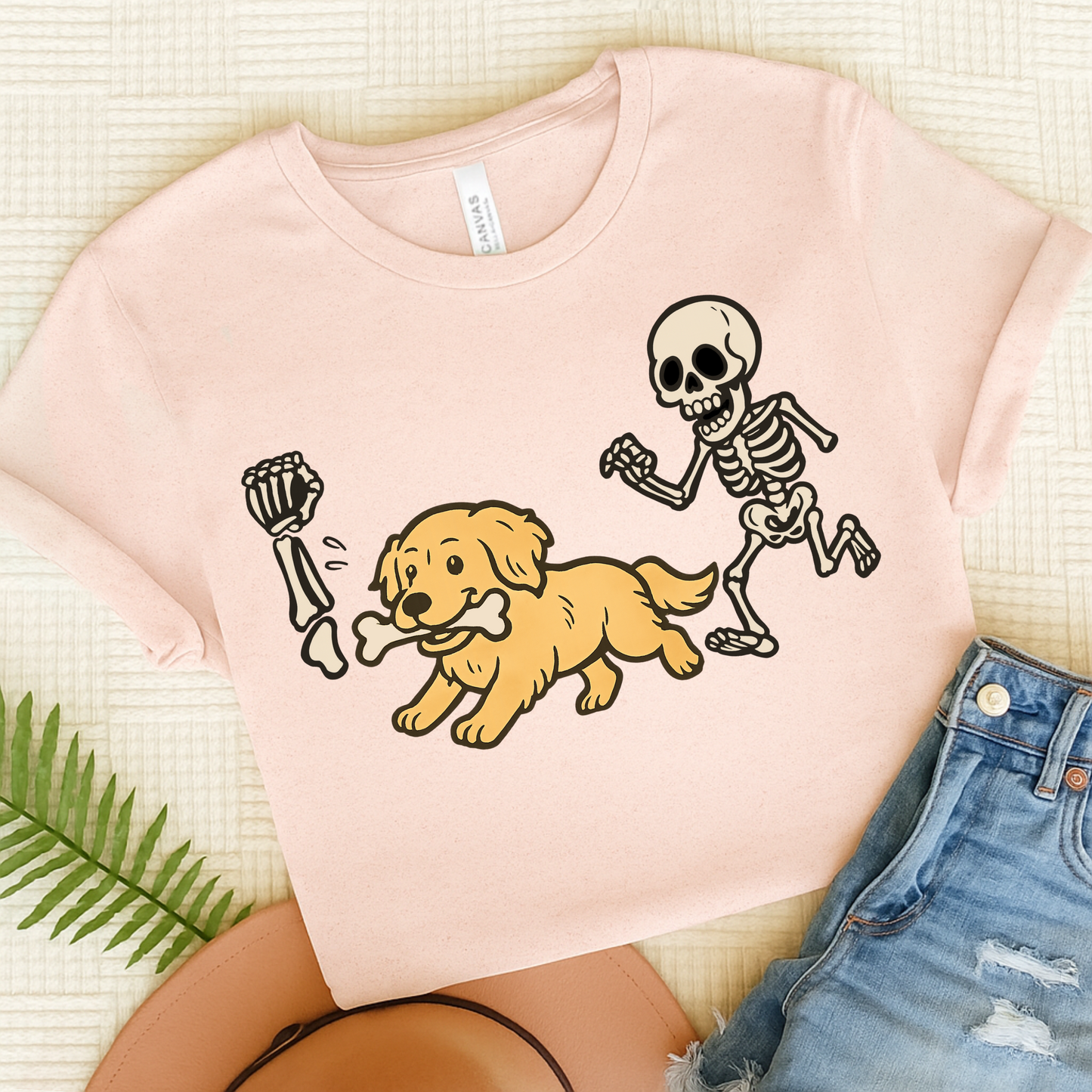 Golden Retriever Grave Robber TShirt Soft Pink