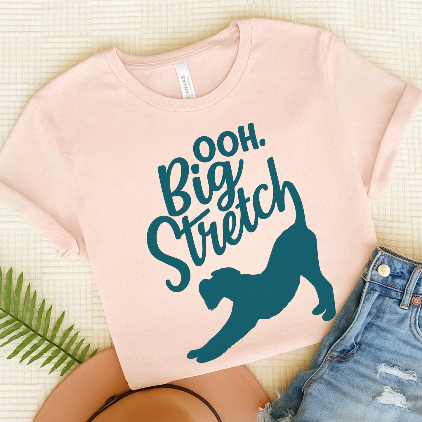 Airedale Terrier Big Stretch TShirt Soft Pink