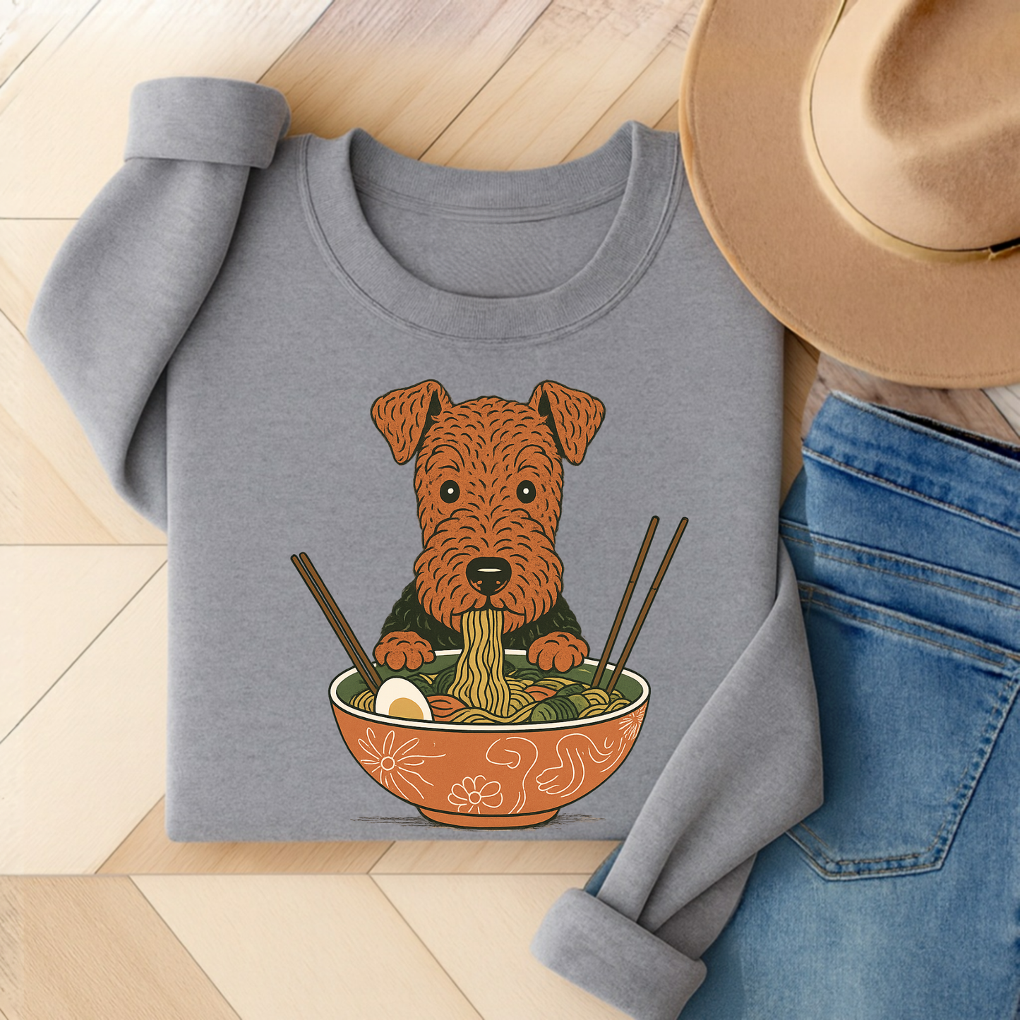 Airedale Terrier Ramen Sweatshirt