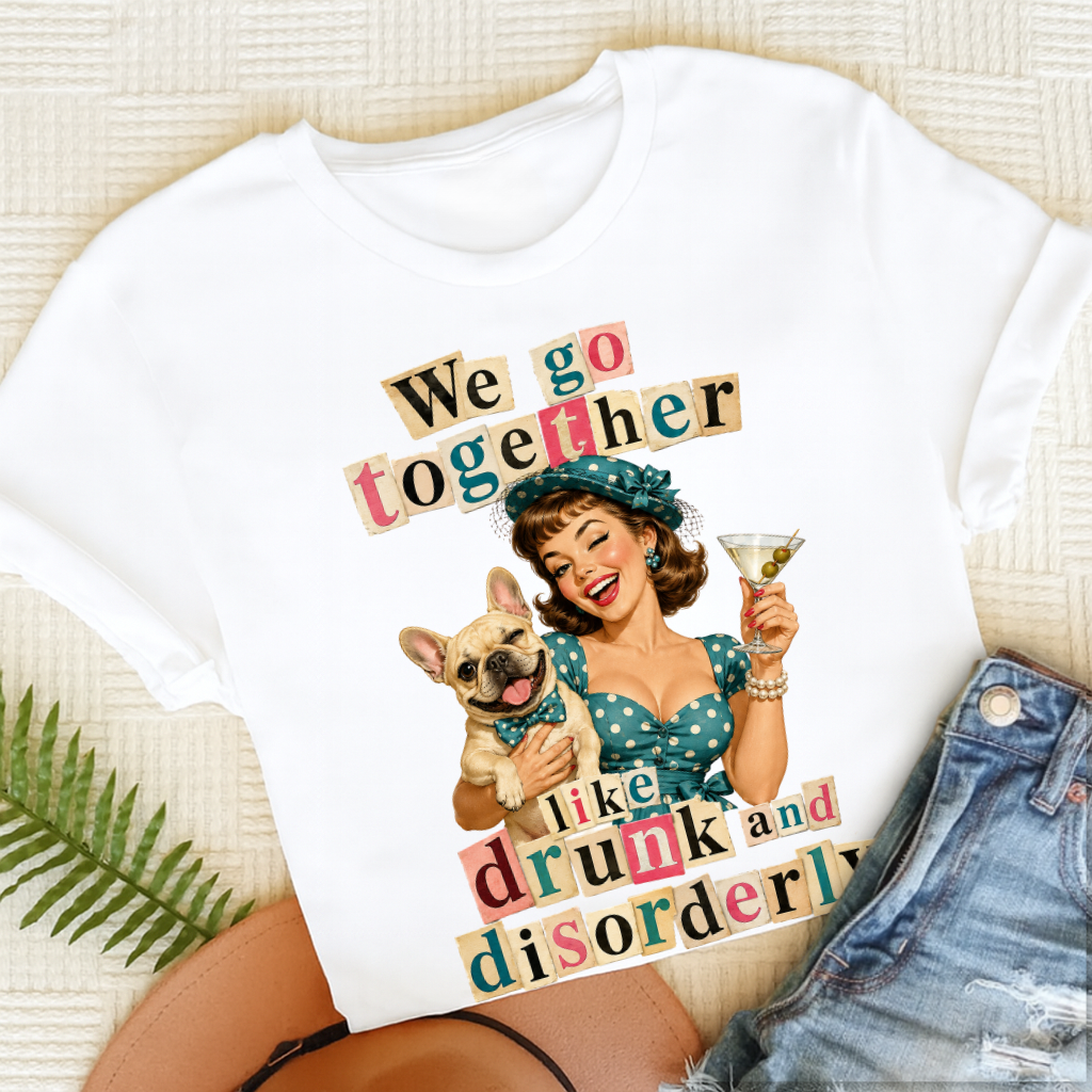 Custom French Drunk Disorderly Unisex TShirt White