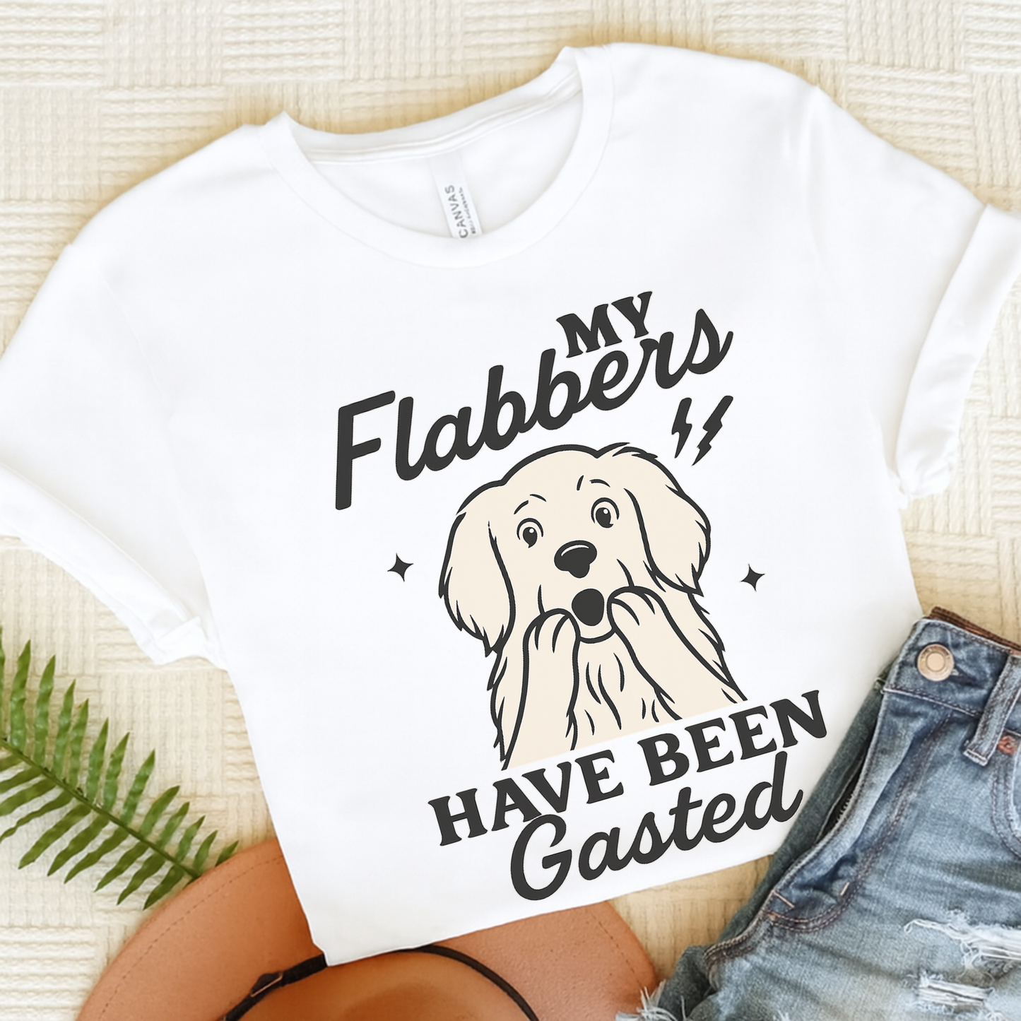 Golden Retriever Flabbergasted Tshirt White
