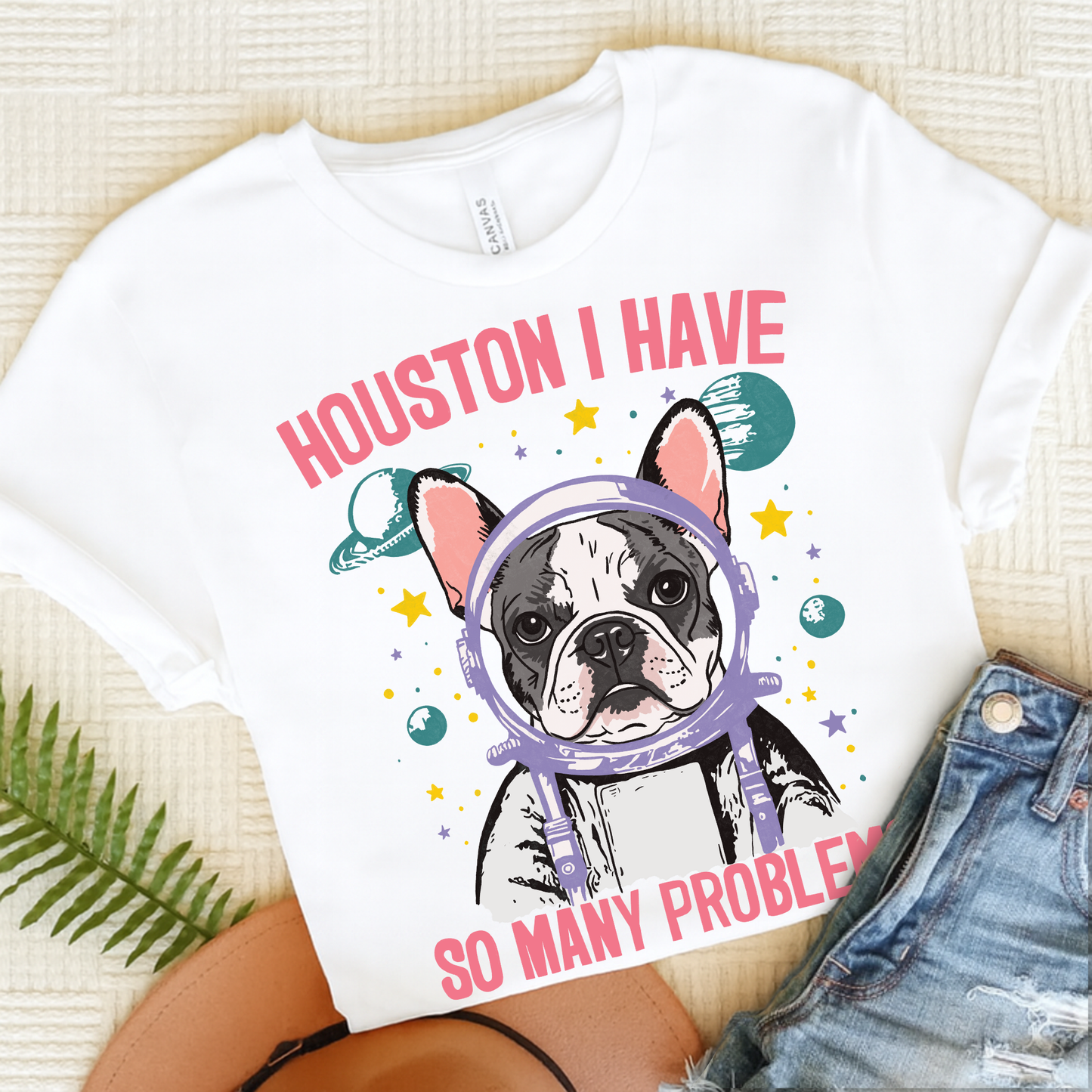 Piebald Houston Space TShirt White