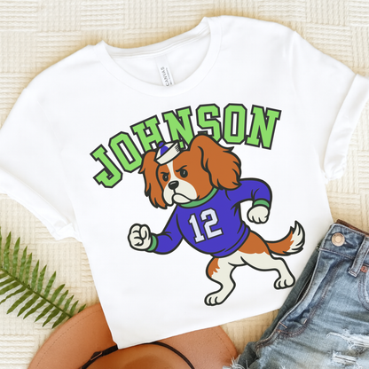 Blenheim Cavalier College Mascot TShirt White