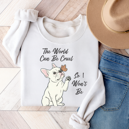 Cruel World White Frenchie Sweatshirt White