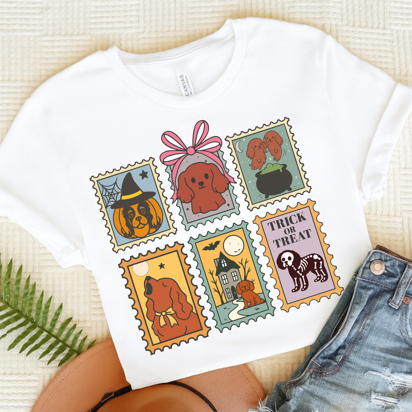 Ruby Cavalier Spooky Stamps TShirt