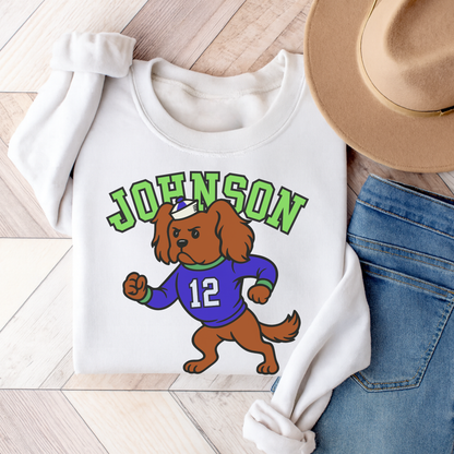 Ruby Cavalier College Mascot Sweatshirt White