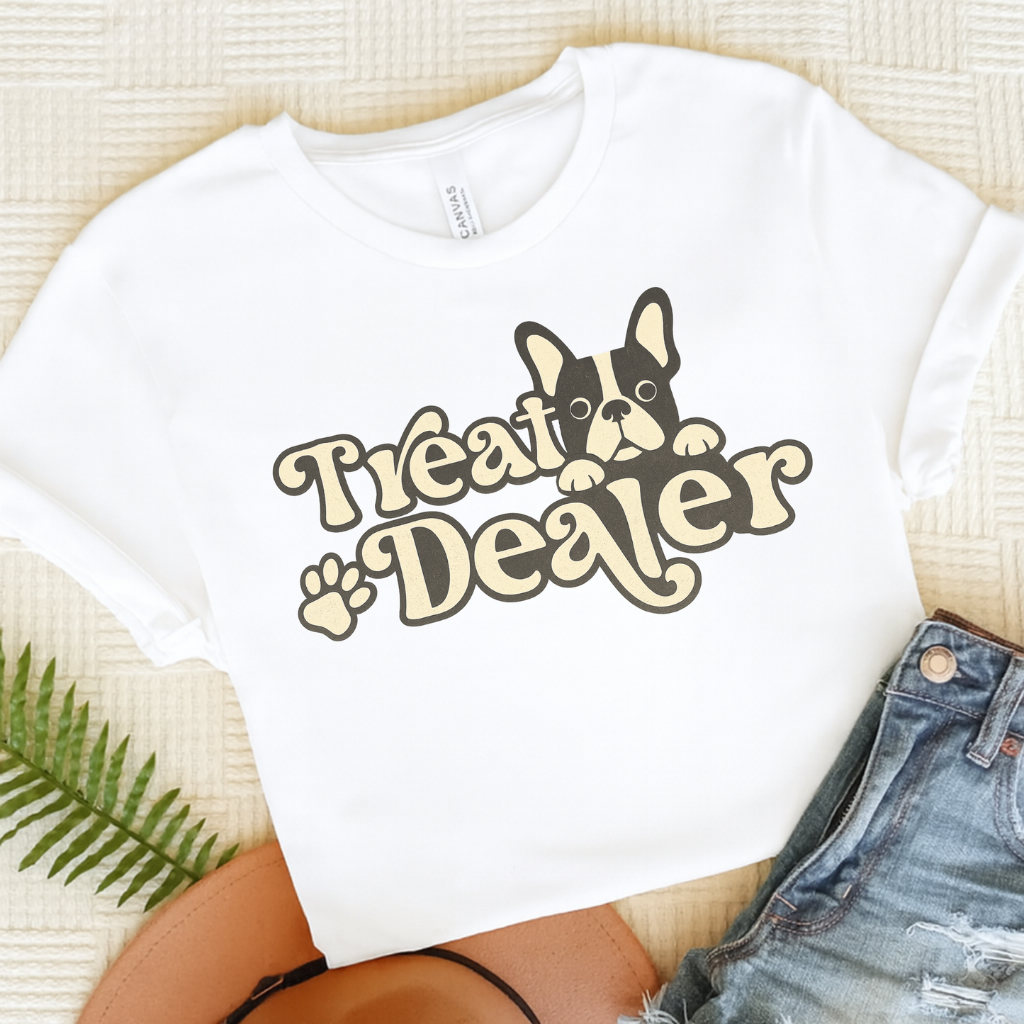 Piebald French Bulldog Treat Dealer TShirt
