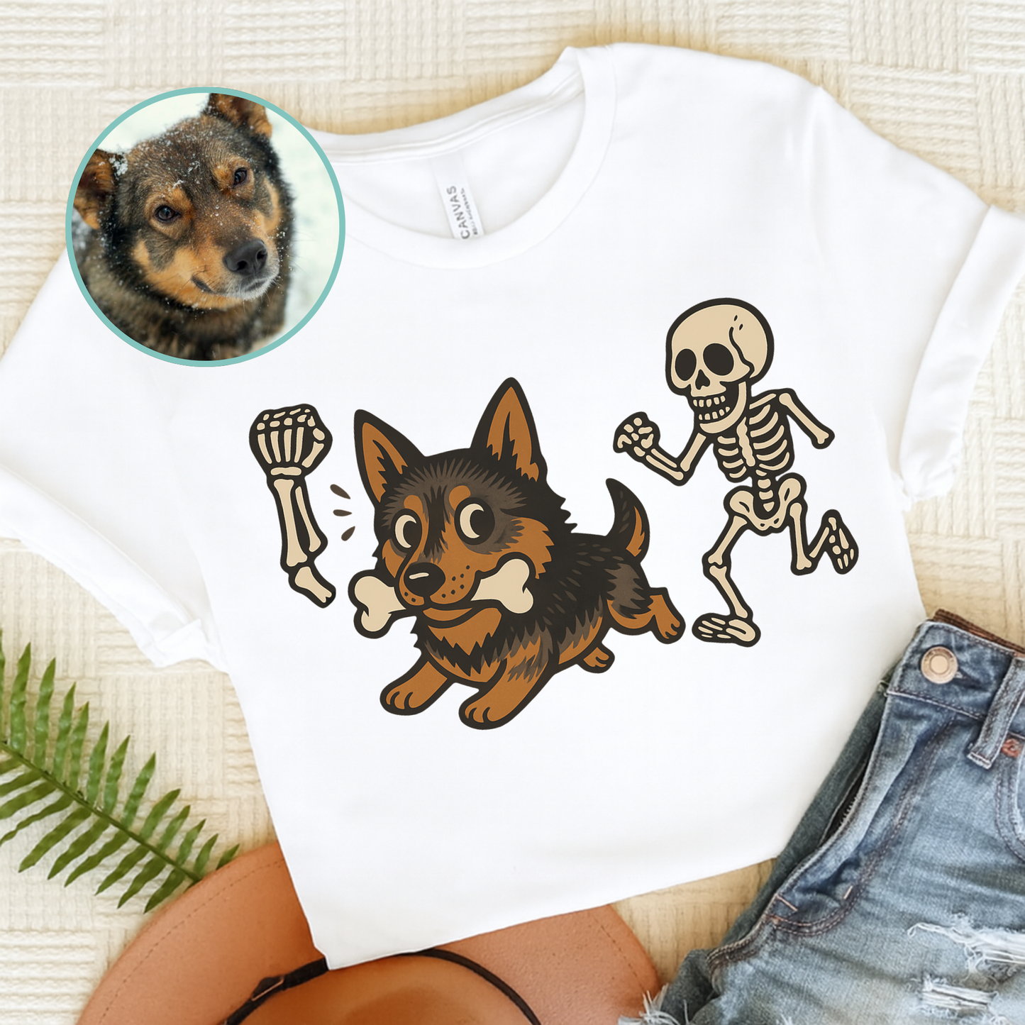 Custom Mutt Dog Grave Robber TShirt White