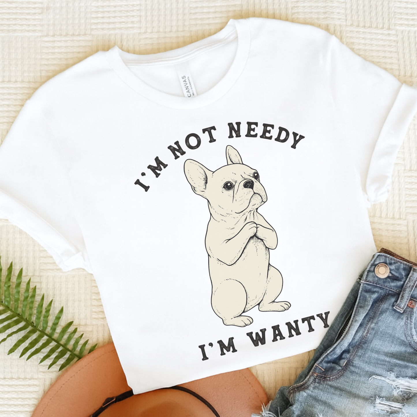 White French Bulldog Wanty TShirt