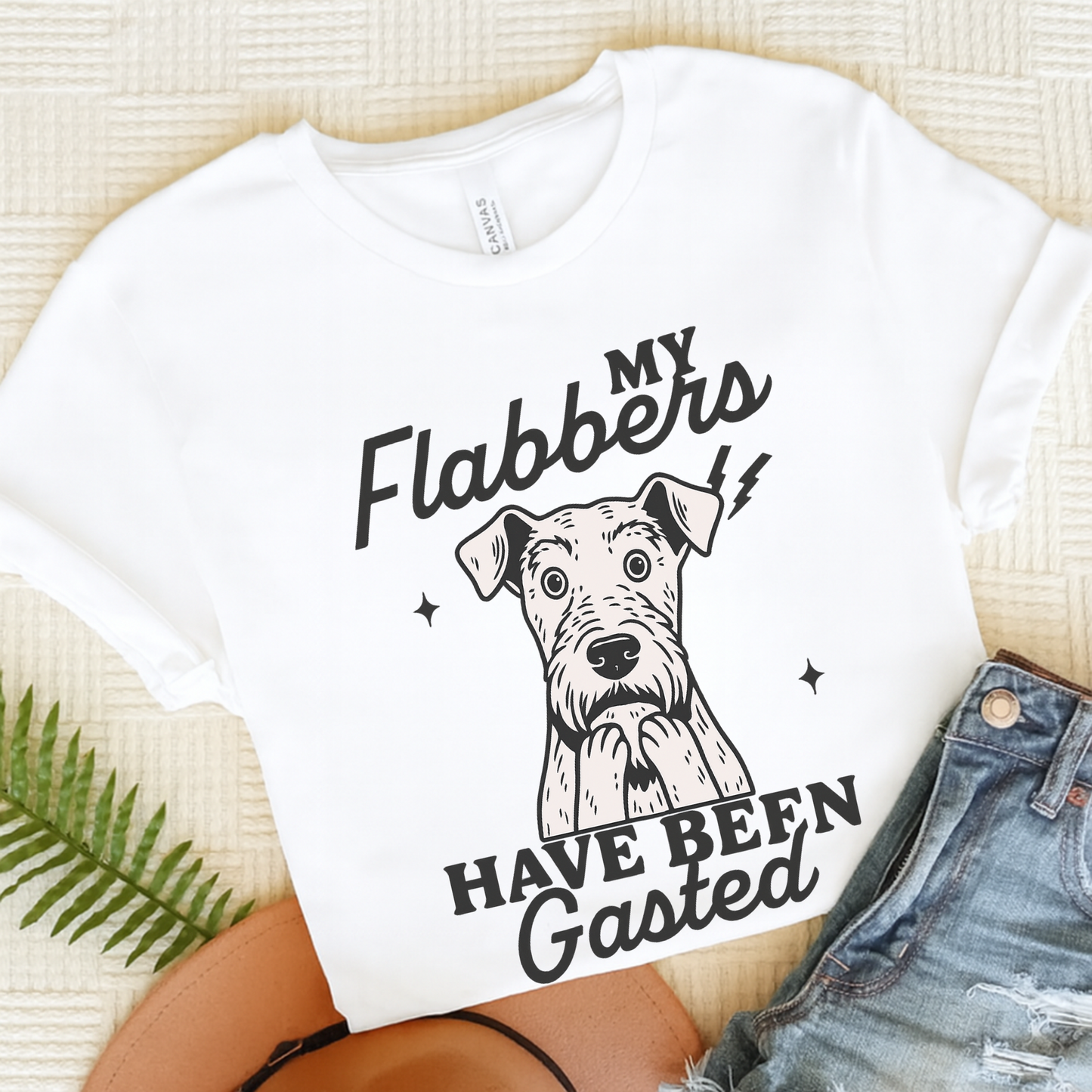 Airedale Terrier Flabbergasted Tshirt White