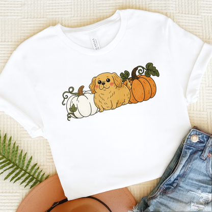 Golden Retriever Pupkin Unisex Tshirt White