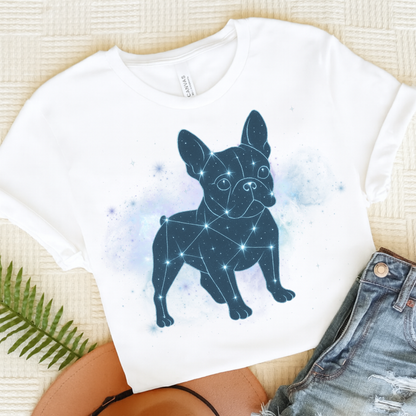 Constellation French Bulldog TShirt White