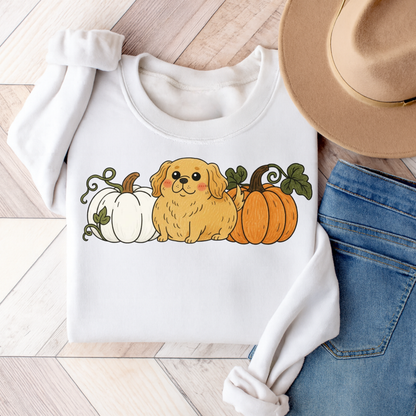 Golden Retriever Pupkin Unisex Sweatshirt White