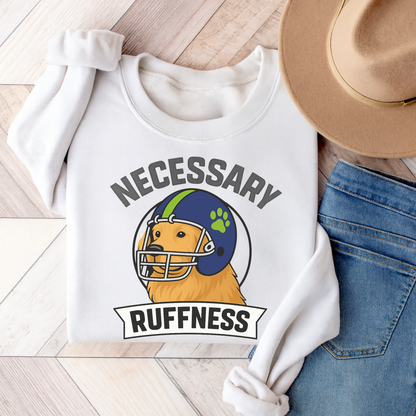 Football Golden Retriever Sweatshirt White