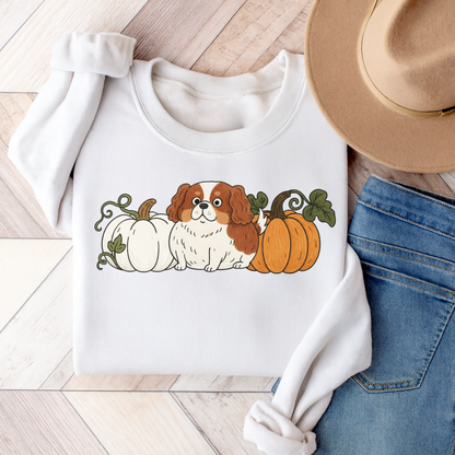 Blenheim Cavalier Pupkin Unisex Sweatshirt White