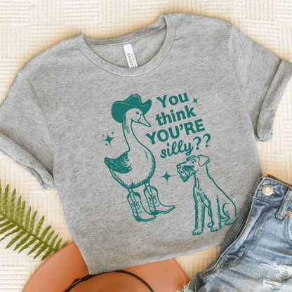 Airedale Silly Goose Tshirt Athletic Heather