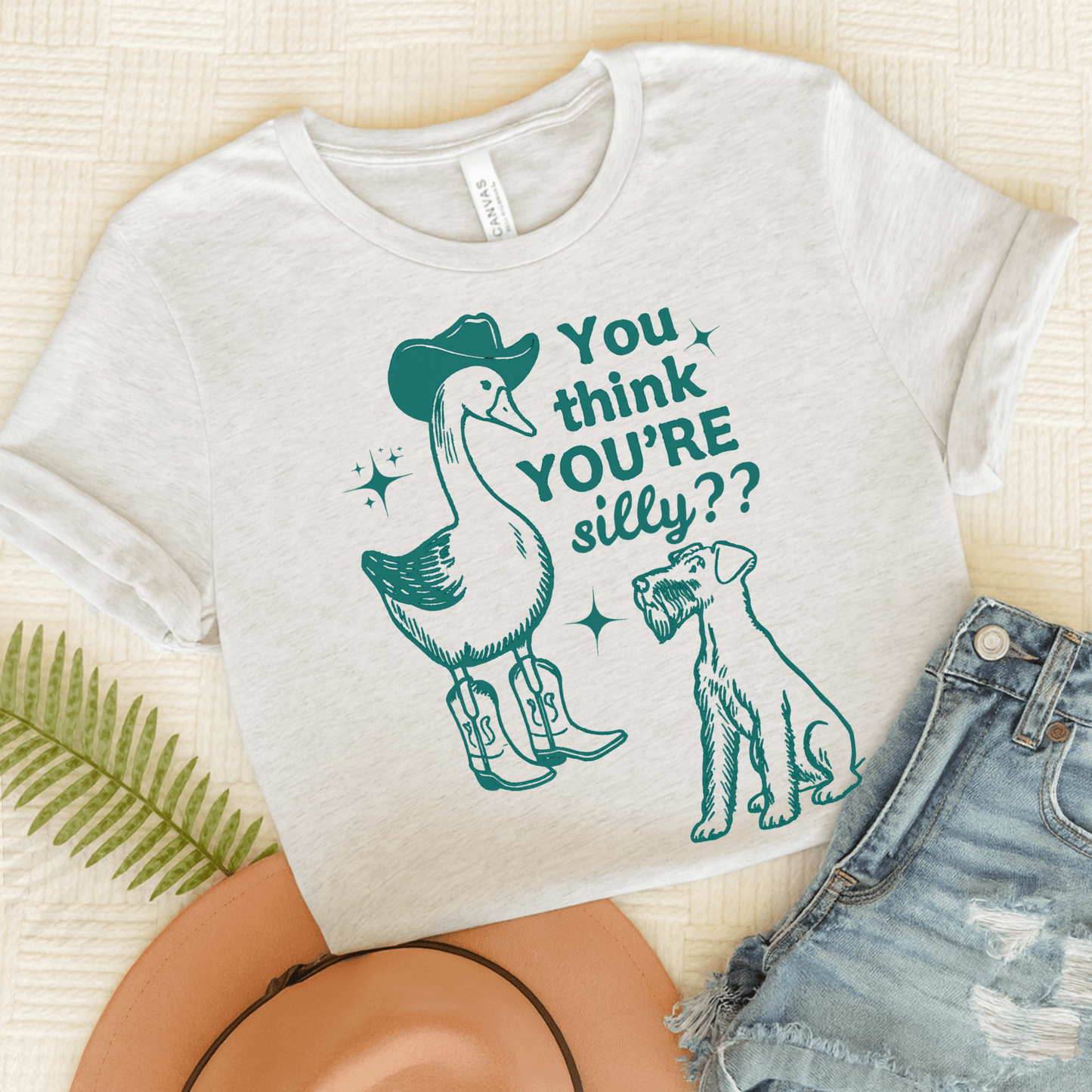 Airedale Silly Goose Tshirt Ash