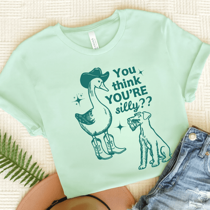 Airedale Silly Goose Tshirt Heather Mint