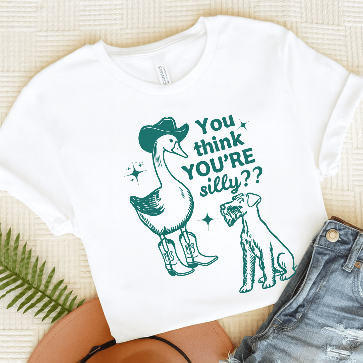 Airedale Silly Goose Tshirt White