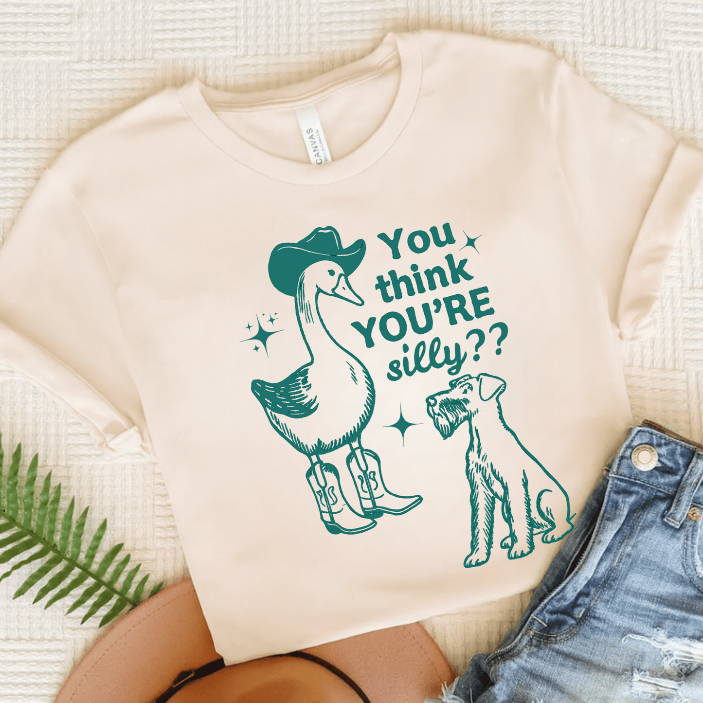 Airedale Silly Goose Tshirt Natural